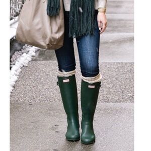 Hunter Women's Dark Green Rain Boots